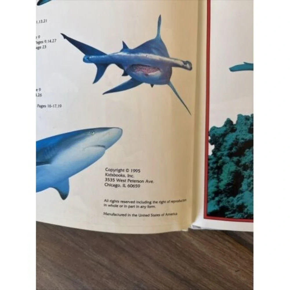 Eyes on Nature Sharks Kids Books Incorporated 1995 Hard Cover‎ Book Pre-owned